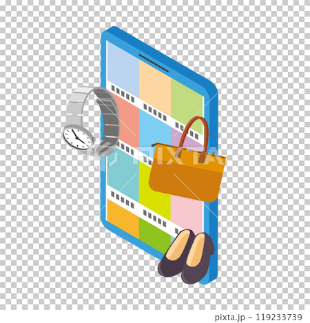 フリマアプリのイメージイラスト 119233739