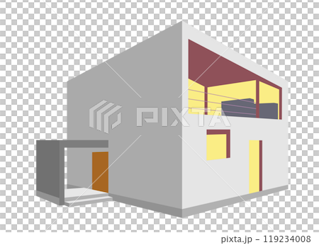 Modern bare concrete house Modern bare concrete house 119234008