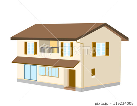 一般的な二階建ての日本の住宅 119234009