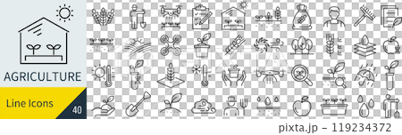 農業圖標集 119234372