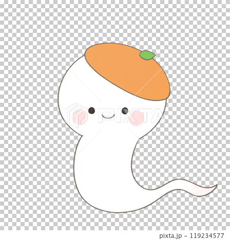2025 New Year's card - Illustration of a white snake wearing a tangerine beret 2025 New Year's card - Illustration of a white snake wearing a tangerine beret 119234577