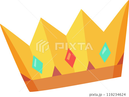 This vibrant crown features bright yellow elements complemented by colorful gems. It symbolizes joy and festivity ideal for celebrations and special occasions This vibrant crown features bright yellow elements complemented by colorful gems. It symbolizes joy and festivity ideal for celebrations and special occasions 119234624