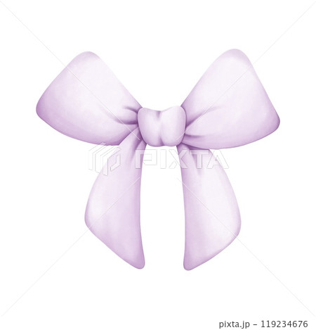 Watercolor pastel bow. Hand drawn illustration isolated on white background. Cute girly accessory for birthday, nursery decorations.Isolated on white background. Watercolor pastel bow. Hand drawn illustration isolated on white background. Cute girly accessory for birthday, nursery decorations.Isolated on white background. 119234676