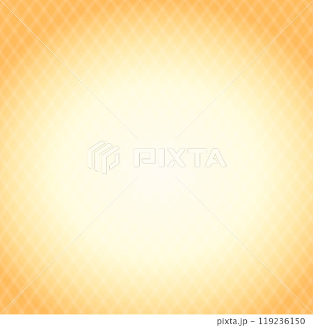 正方形の背景　中央グラデーション　網目の模様　オレンジ 119236150