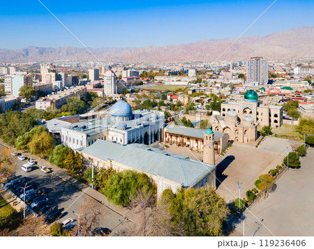 Khujand city aerial panoramic view in Tajikistan Khujand city aerial panoramic view in Tajikistan 119236406