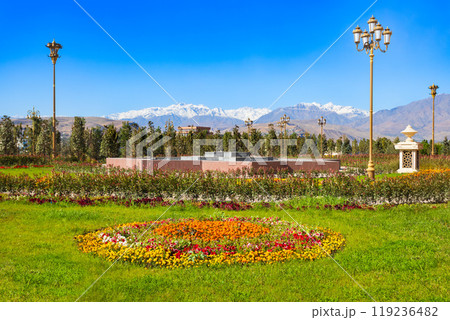 The Istiklol Park in Dushanbe city, Tajikistan The Istiklol Park in Dushanbe city, Tajikistan 119236482