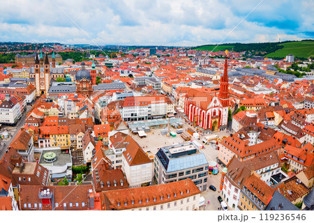 Wurzburg old town in Bavaria, Germany 119236546