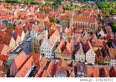 Rothenburg ob der Tauber aerial view 119236551