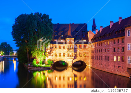 Nuremberg old town in Bavaria, Germany 119236727