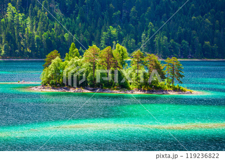 Eibsee lake in Bavaria, Germany Eibsee lake in Bavaria, Germany 119236822