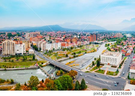 Vladikavkaz city aerial panoramic view 119236869