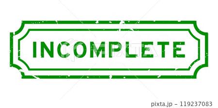 Grunge green incomplete word rubber seal stamp on white background Grunge green incomplete word rubber seal stamp on white background 119237083