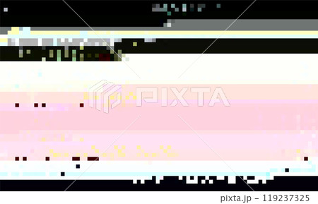Trendy glitch pattern on dark background. Abstract geometric elements Trendy glitch pattern on dark background. Abstract geometric elements 119237325