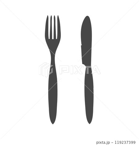 Fork and knife. Vector icon fork with knife Fork and knife. Vector icon fork with knife 119237399