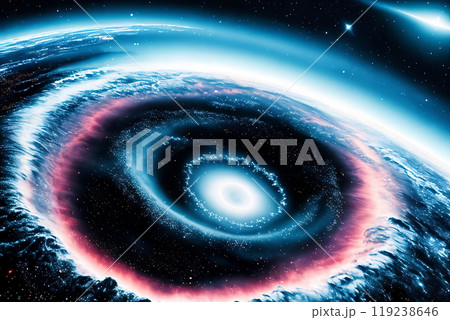A mesmerizing illustration of a black hole in space 119238646