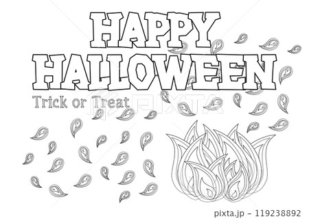 Happy Halloween Coloring Page for Kids Happy Halloween Coloring Page for Kids 119238892