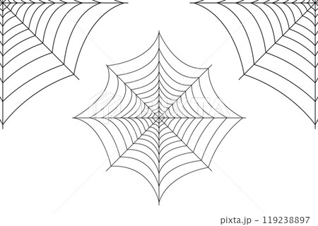 Halloween Spider Web Coloring Page 119238897