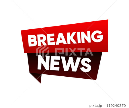 Breaking Live News poster. Bars for news and sport channels, streaming and broadcasting. TV background and internet video stream concept. Vector illustration. 119240270