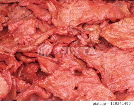 homemade style roasted red pork close up. homemade style roasted red pork close up. 119241490