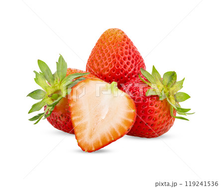 strawberries isolated on white background 119241536