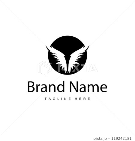 Wing Logo Design, Vector Eagle Falcon Wings, Beauty Flying Bird, Illustration Symbol Wing Logo Design, Vector Eagle Falcon Wings, Beauty Flying Bird, Illustration Symbol 119242181