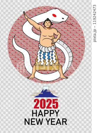 相撲選手的新年賀卡 119242473