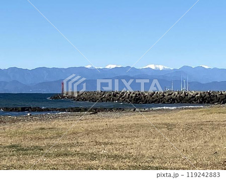 土肥海岸から見る南アルプス 土肥海岸から見る南アルプス 119242883