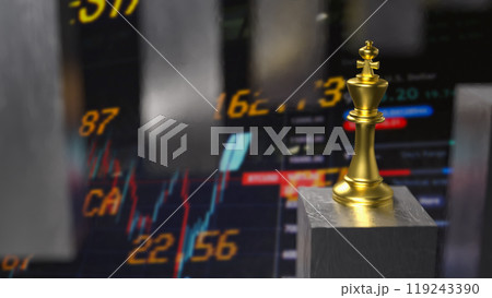 The gold king chess on Background Business concept 3d rendering. The gold king chess on Background Business concept 3d rendering. 119243390