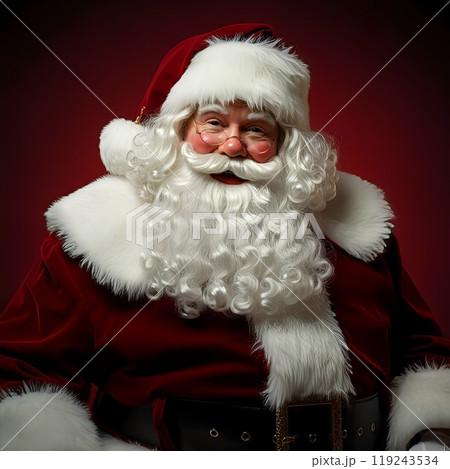 ヒゲが多い体が大きいサンタクロース 119243534
