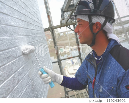 住宅塗装75壁面外壁塗装ローラー塗り 住宅塗装75壁面外壁塗装ローラー塗り 119243601