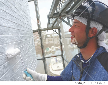 住宅塗装77壁面外壁塗装ローラー塗り 住宅塗装77壁面外壁塗装ローラー塗り 119243603