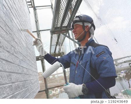 住宅塗装89壁面外壁塗装ローラー塗り 住宅塗装89壁面外壁塗装ローラー塗り 119243649