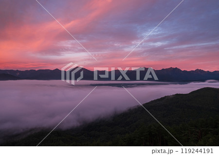 鷹狩山から見た北アルプス連峰 鷹狩山から見た北アルプス連峰 119244191