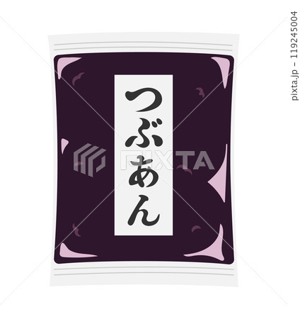 パックに入ったつぶあんのイラスト 119245004