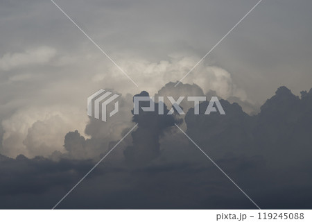 Dramatic clouds with blue sky background before sunset. Dramatic clouds with blue sky background before sunset. 119245088