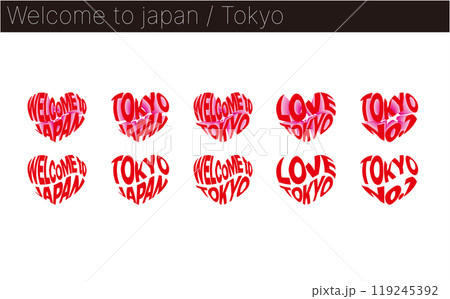 東京　TOKYO インバウンド向け観光PRイラストデザイン 119245392