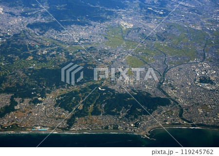 【空撮】神奈川県海岸沿い（大磯～平塚～秦野～海老名～厚木） 119245762