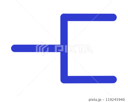 2つに分かれる分岐1(青) 2つに分かれる分岐1(青) 119245940