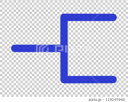 2つに分かれる分岐1(青) 2つに分かれる分岐1(青) 119245940