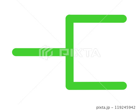 2つに分かれる分岐1(緑) 2つに分かれる分岐1(緑) 119245942