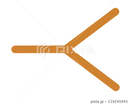 2つに分かれる分岐2(オレンジ) 2つに分かれる分岐2(オレンジ) 119245943