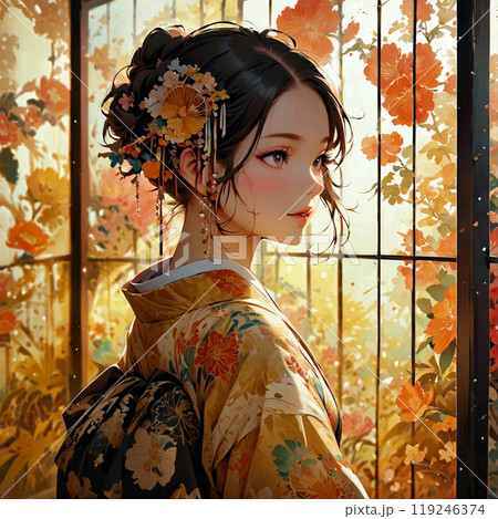 着物を着た女性 119246374