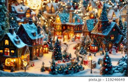 クリスマスタウン　冬の街 119246649
