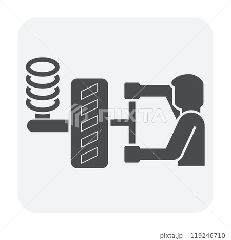 Auto car check repair or service vector icon. 119246710