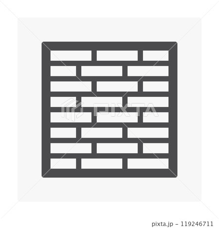 Brick wall vector icon design, mansonry to wall and fence. 119246711