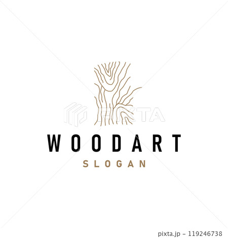 carpenter wood logo design silhouette vintage woodwork tools axe and wood simple illustration template 119246738