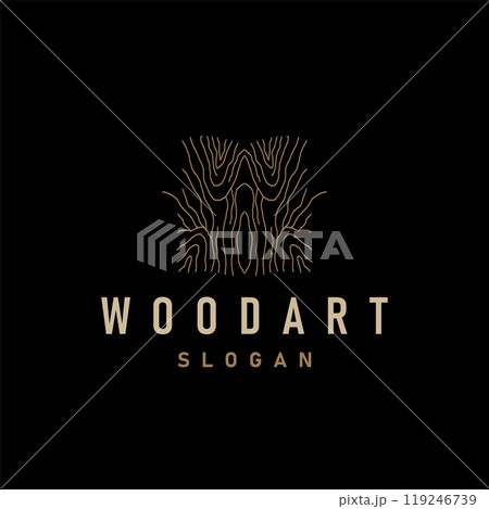 carpenter wood logo design silhouette vintage woodwork tools axe and wood simple illustration template 119246739