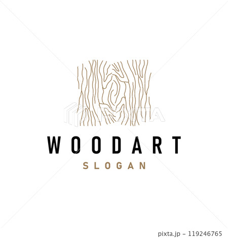 carpenter wood logo design silhouette vintage woodwork tools axe and wood simple illustration template 119246765