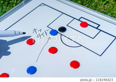 サッカーのオフサイド 119246823