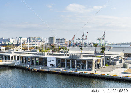view of the Kaohsiung Port Depot No8 (KD8) building in Kaohsiung, Taiwan. view of the Kaohsiung Port Depot No8 (KD8) building in Kaohsiung, Taiwan. 119246850
